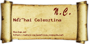 Néhai Celesztina névjegykártya
